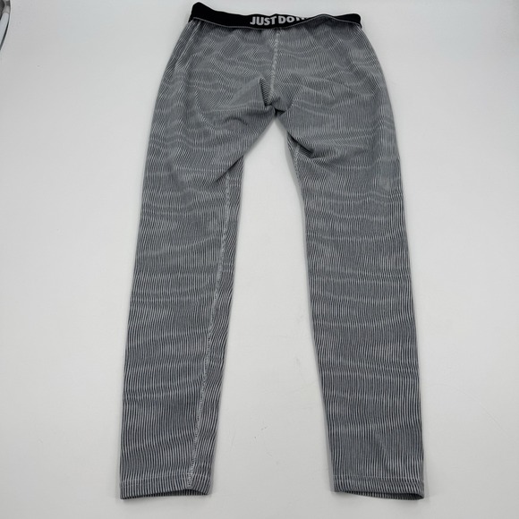 Nike Dri-FIT Black‎ White Stripe Athletic Leggings Women's Size M - Picture 7 of 9